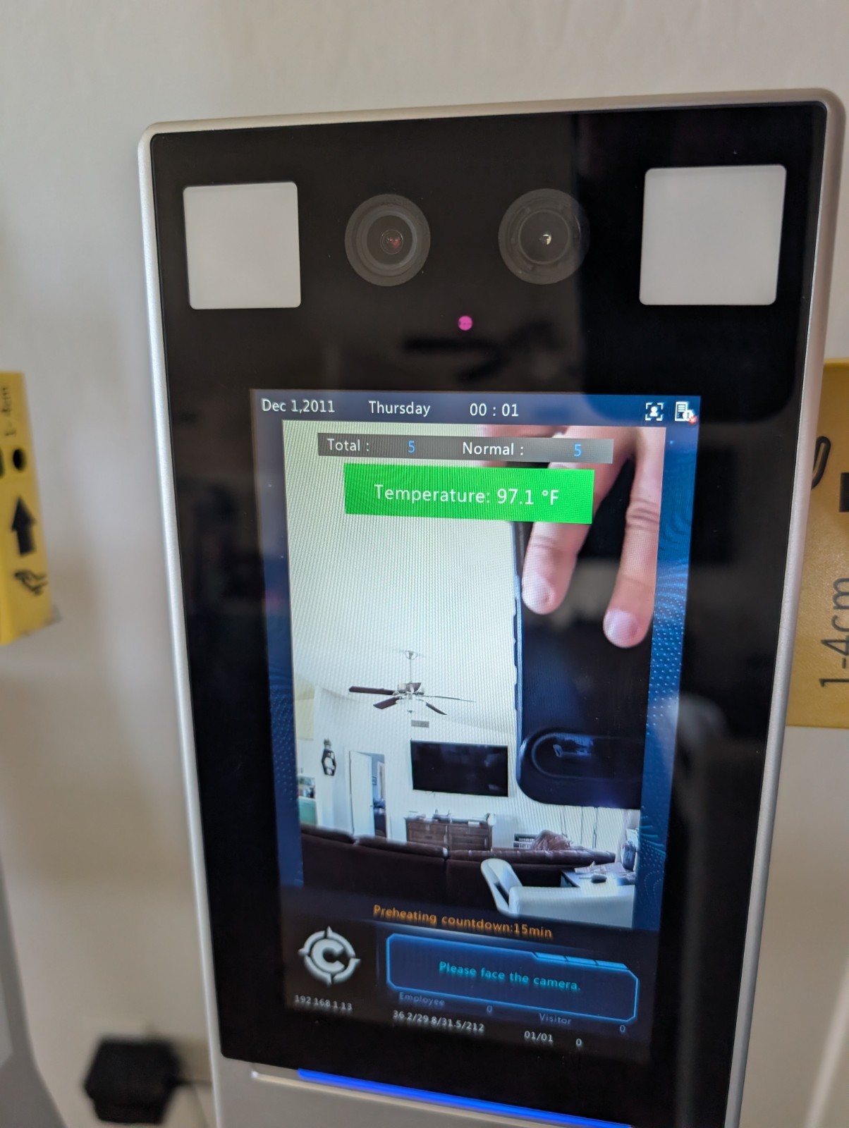 Uniview Face Recognition Access Terminal w/ Digital Detection Module OEP-BTS1-NB