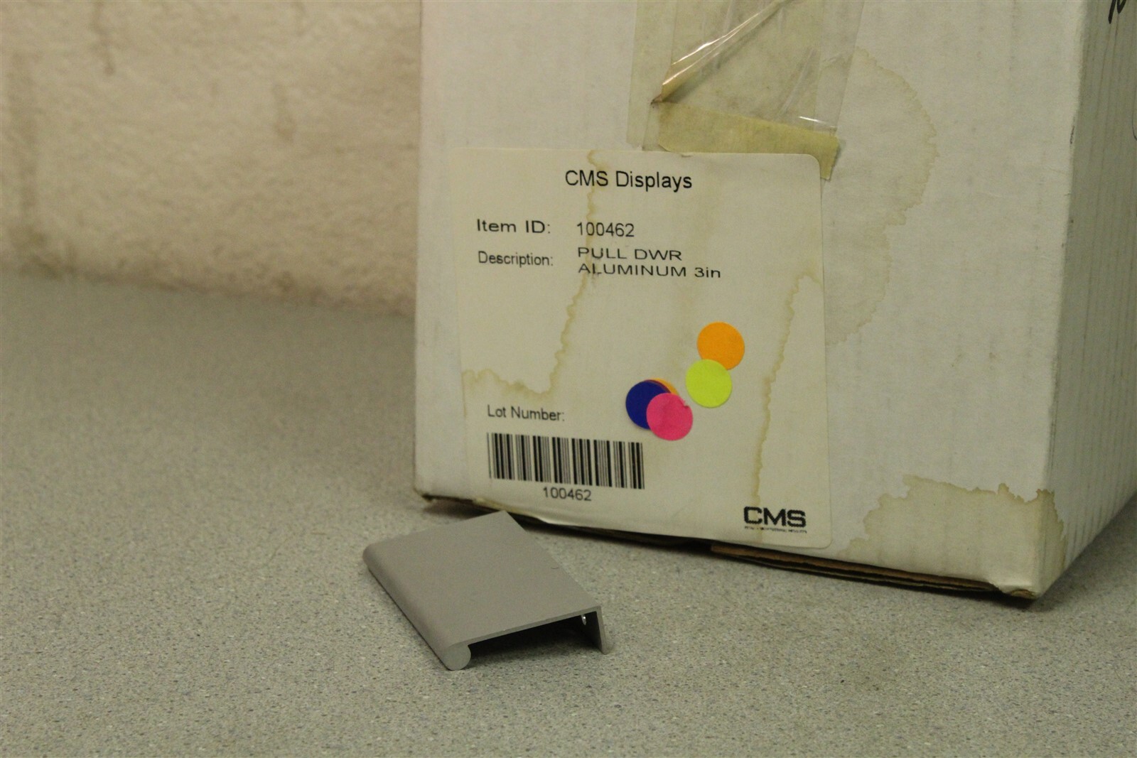 NEW CMS Displays 100462 Drawer Pull Aluminum 3 in. *FREE SHIPPING*
