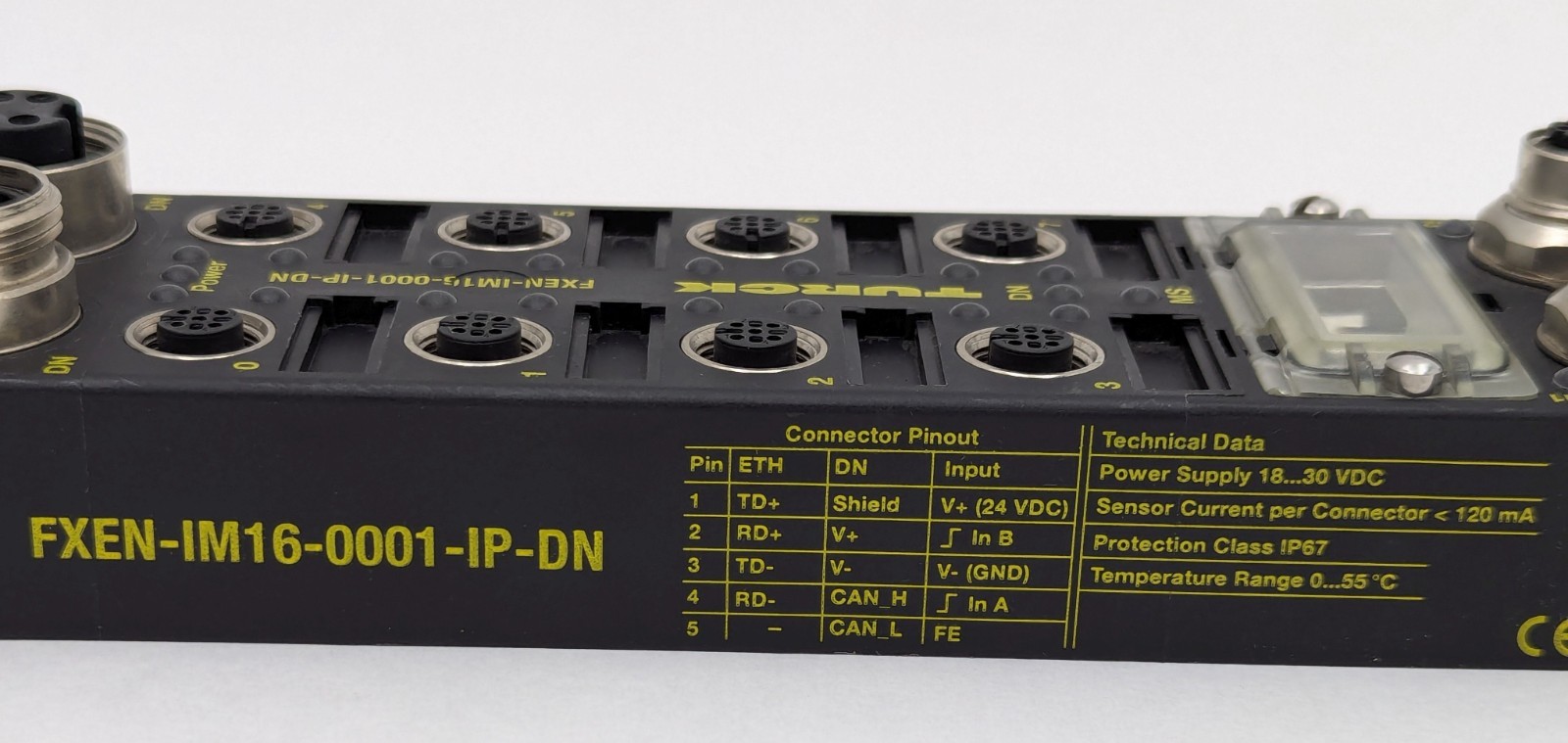 Turck FXEN-IM16-0001-IP-DN Compact Fieldbus I/O Module for Ethernet/IP DeviceNet