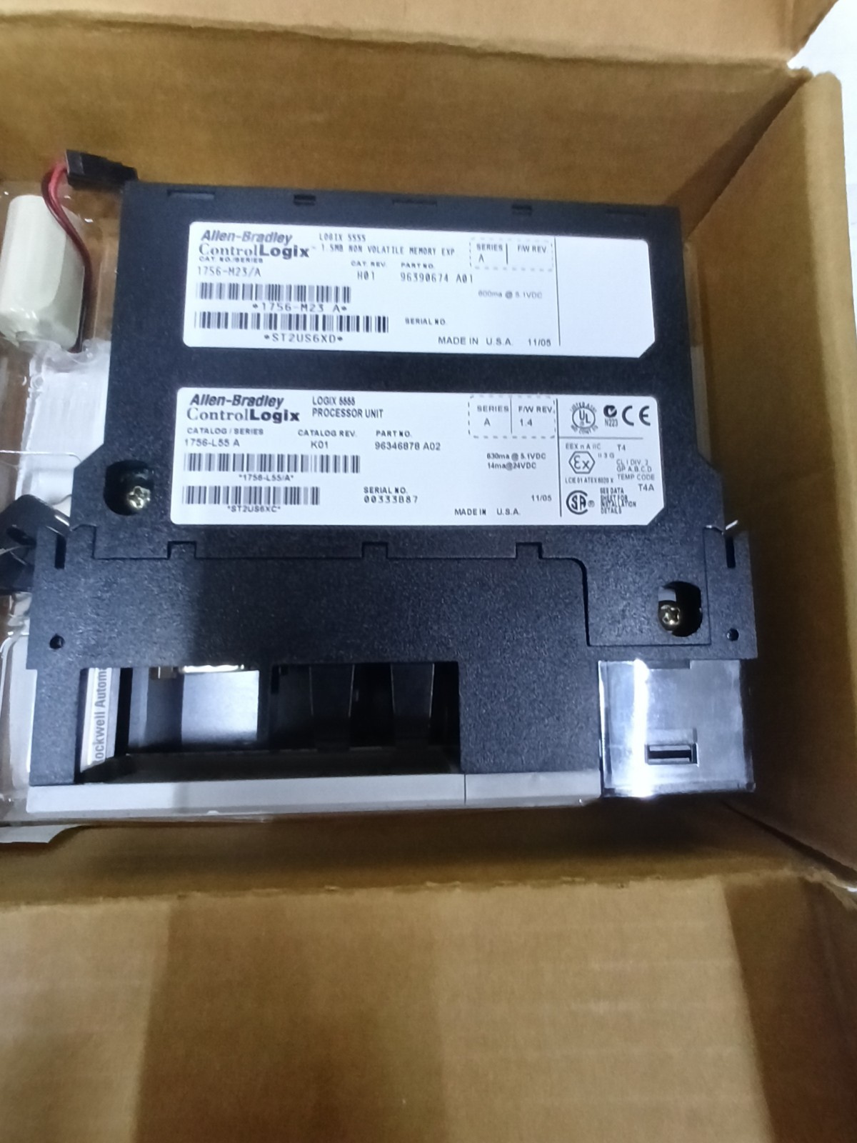 ALLEN BRADLEY PROCESSOR UNIT 1756-L55 A SERIES A