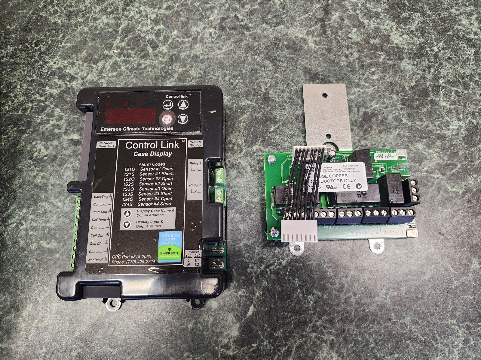 Emerson Climate Control Link Case Display 818-2060 w/ 618-1120 Expansion Board