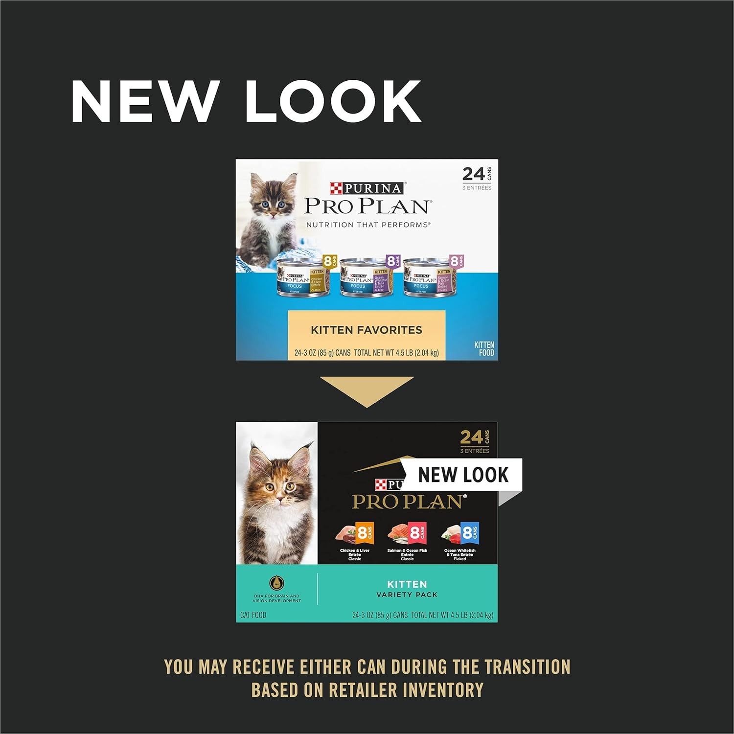 Purina Pro Plan Focus Kitten Wet Cat Food – High-Protein,Variety Pack, 24ct,72oz