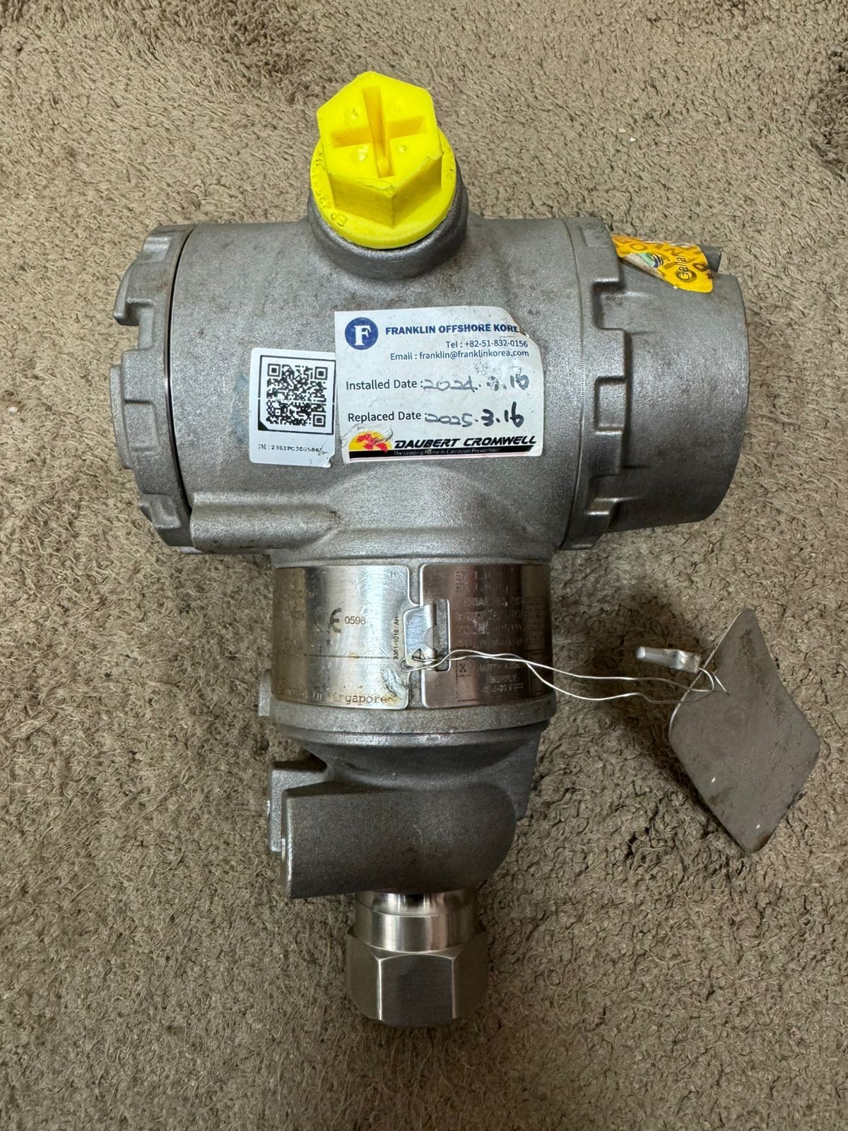 Rosemount / Pressure Transmitter / 3051TG4 / WP 3705PSI-256BAR / Cal. 0-150BAR G