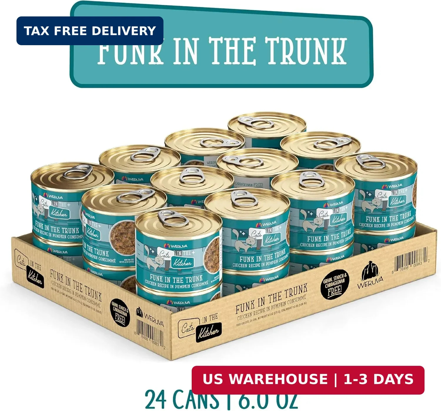 Weruva Cats in The Kitchen, Funk in The Trunk with Chicken in Pumpkin Consomme C