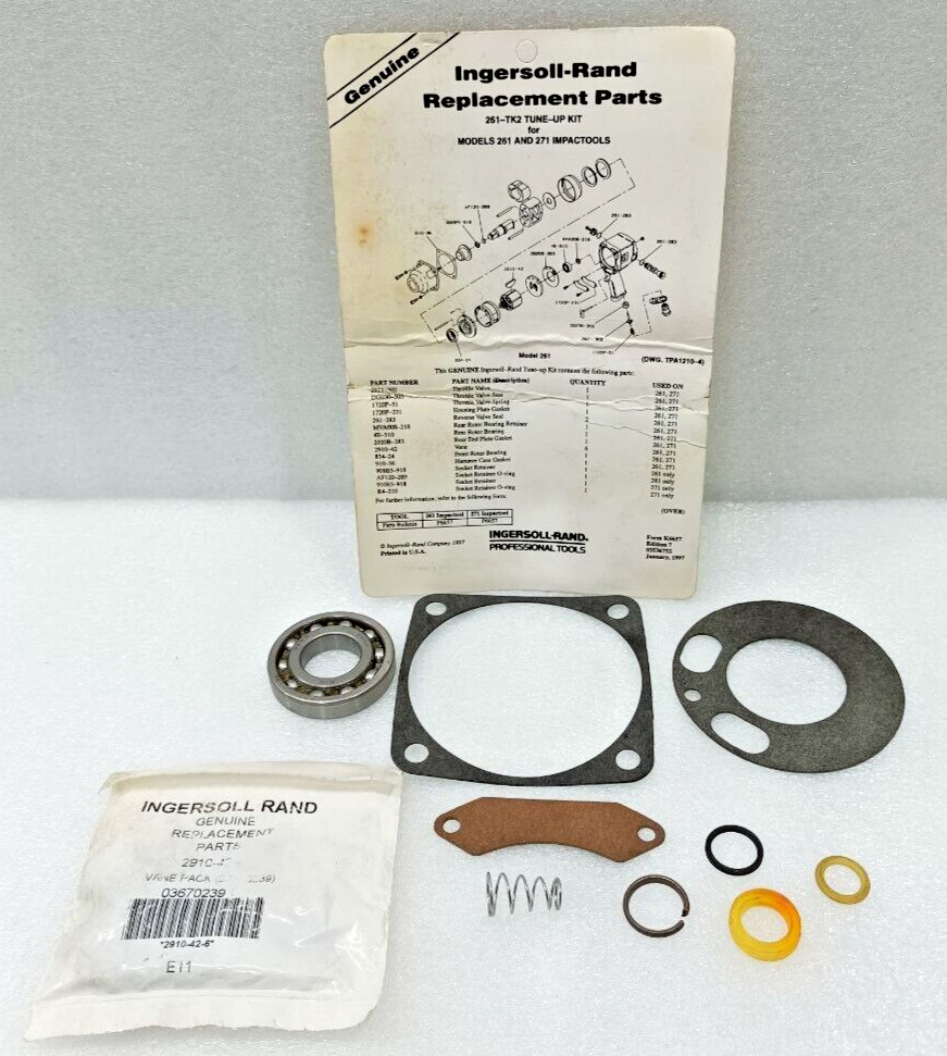 INGERSOLL RAND 261-TK2 W07M TUNE-UP KIT INCOMPLETE NEW FAST SHIPPING