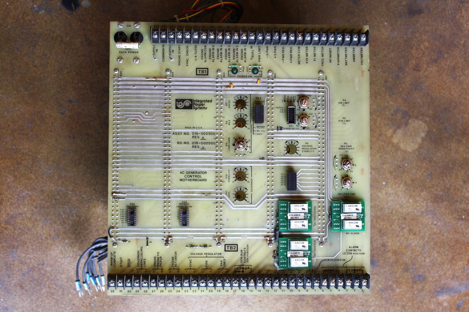 NOV INTEGRATED POWER SYSTEMS IPS POWER SUPPLY 016-002500 MOTHERBOARD SN# 1040