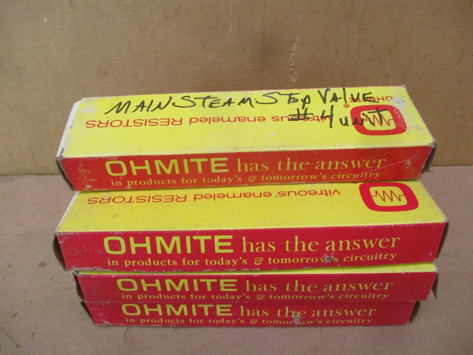 New Open Box of 7 Pcs Ohmite Resistors 0958 100W 25Ohm 0606 100W 250Ohm 52737PRX