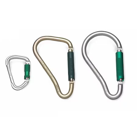 Honeywell 17D-1 Twist Lock Carabiner 4-5/8 L, Carbon Steel, Zinc Plated