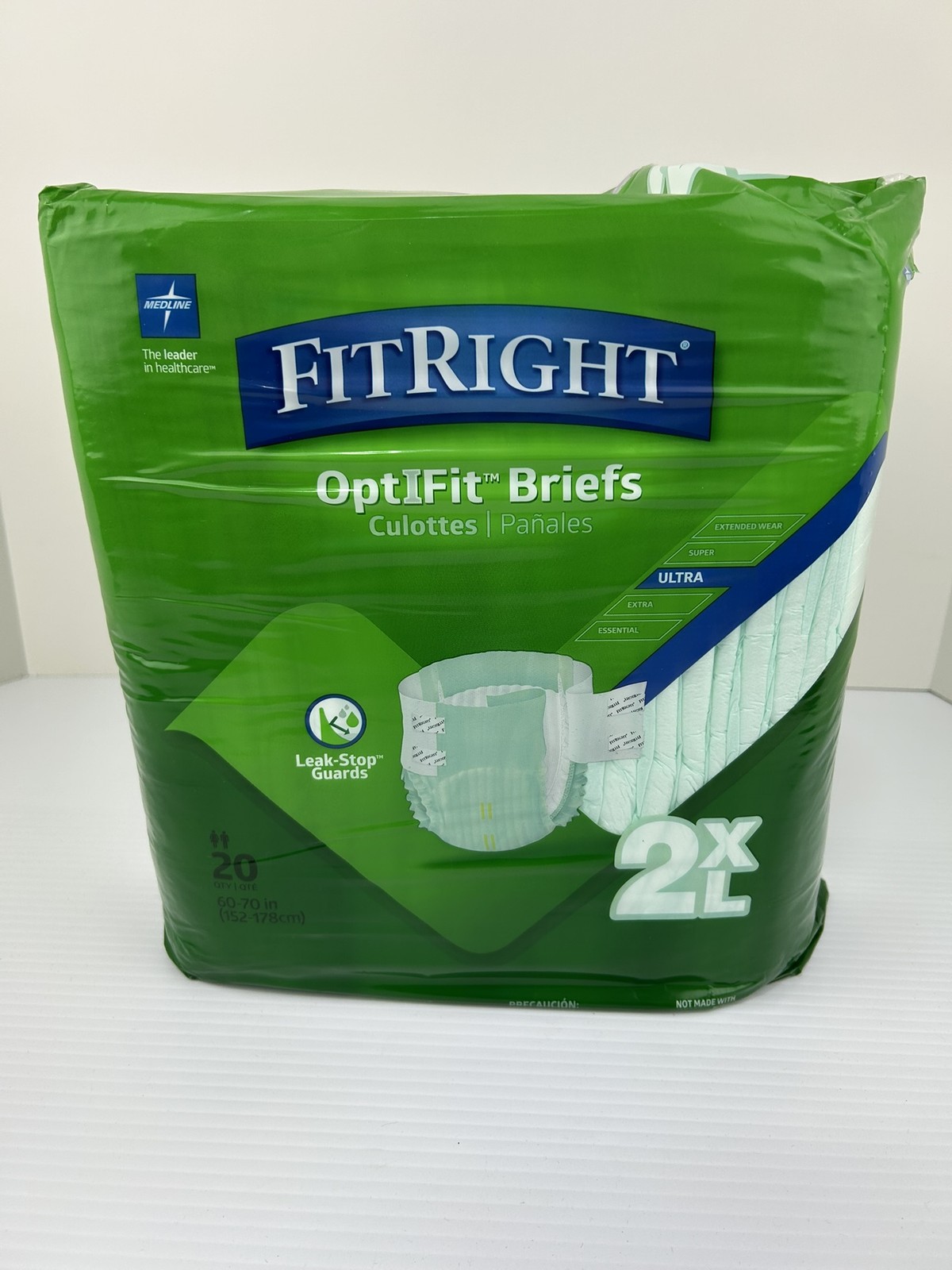 FitRight Optifit Briefs 2XL Ultra Adult Diapers – 60 to 70 Inches – Pack of 20