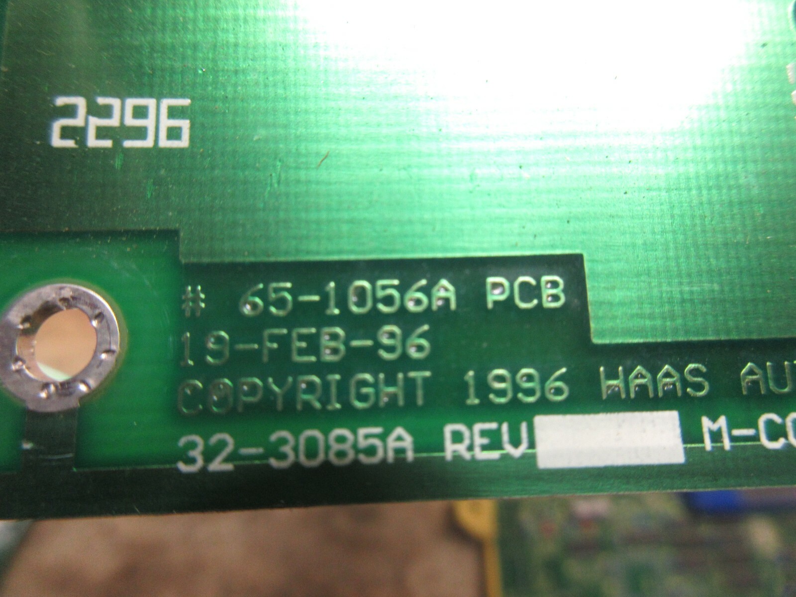 1997 HAAS HS-1 CNC MILL CIRCUIT BOARD 65-1056A PCB 19-FEB-96 32-3085A WARRANTY