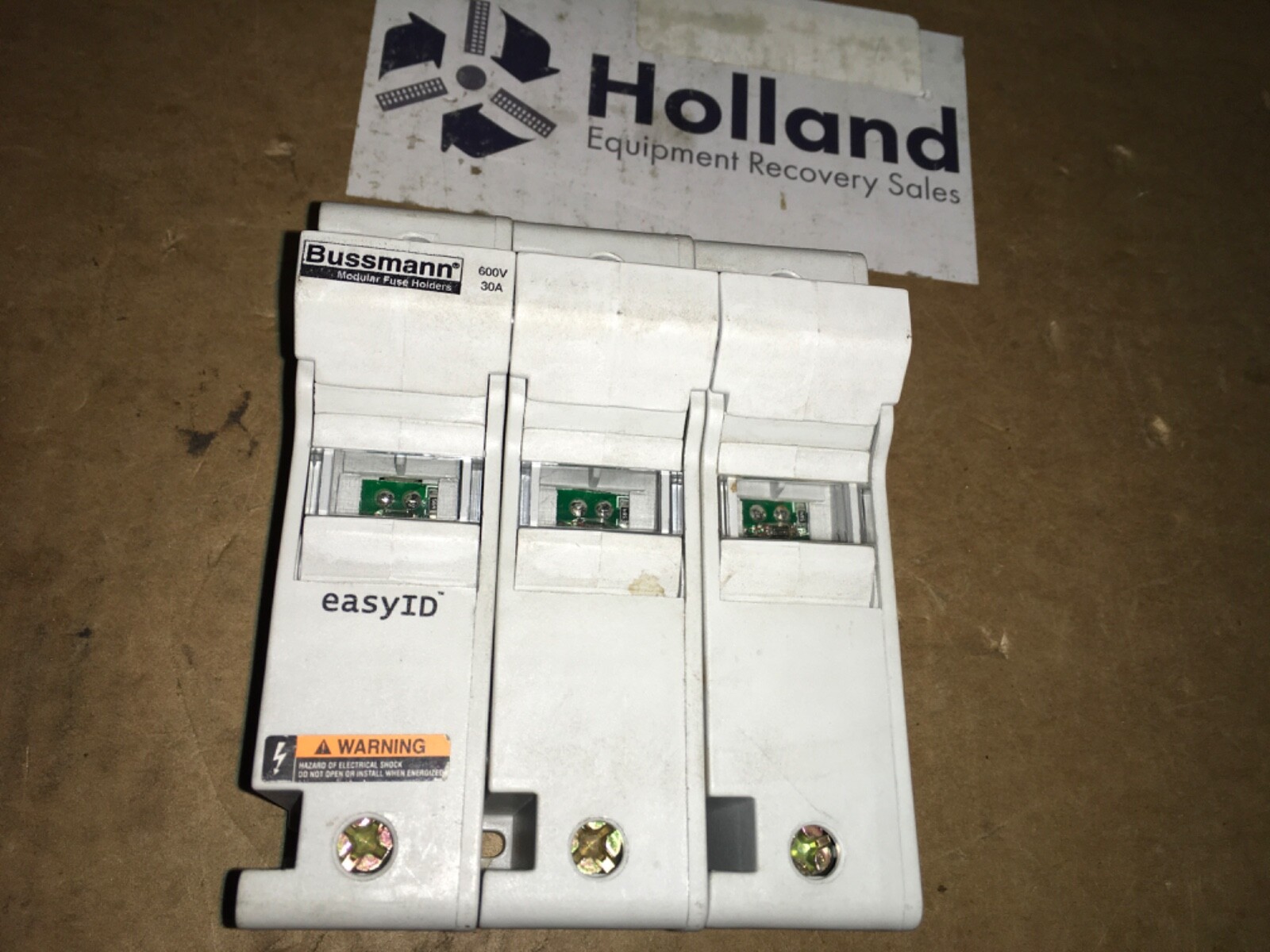Bussmann module fuse holder, 600V 30A, CH30J3I, KP-728