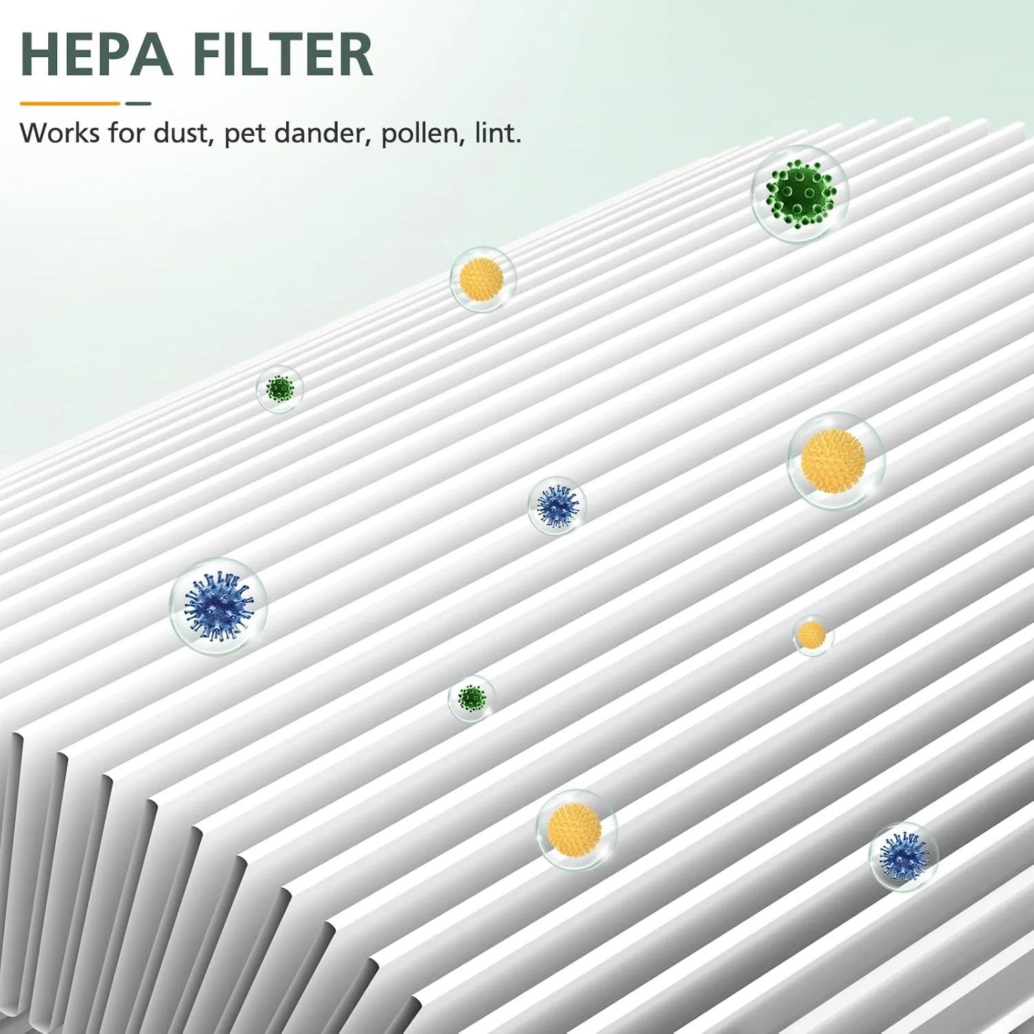 2 Pack C102 HEPA Air Filter MA-01CW Replacement Filter Compatible with Miko Ibuk