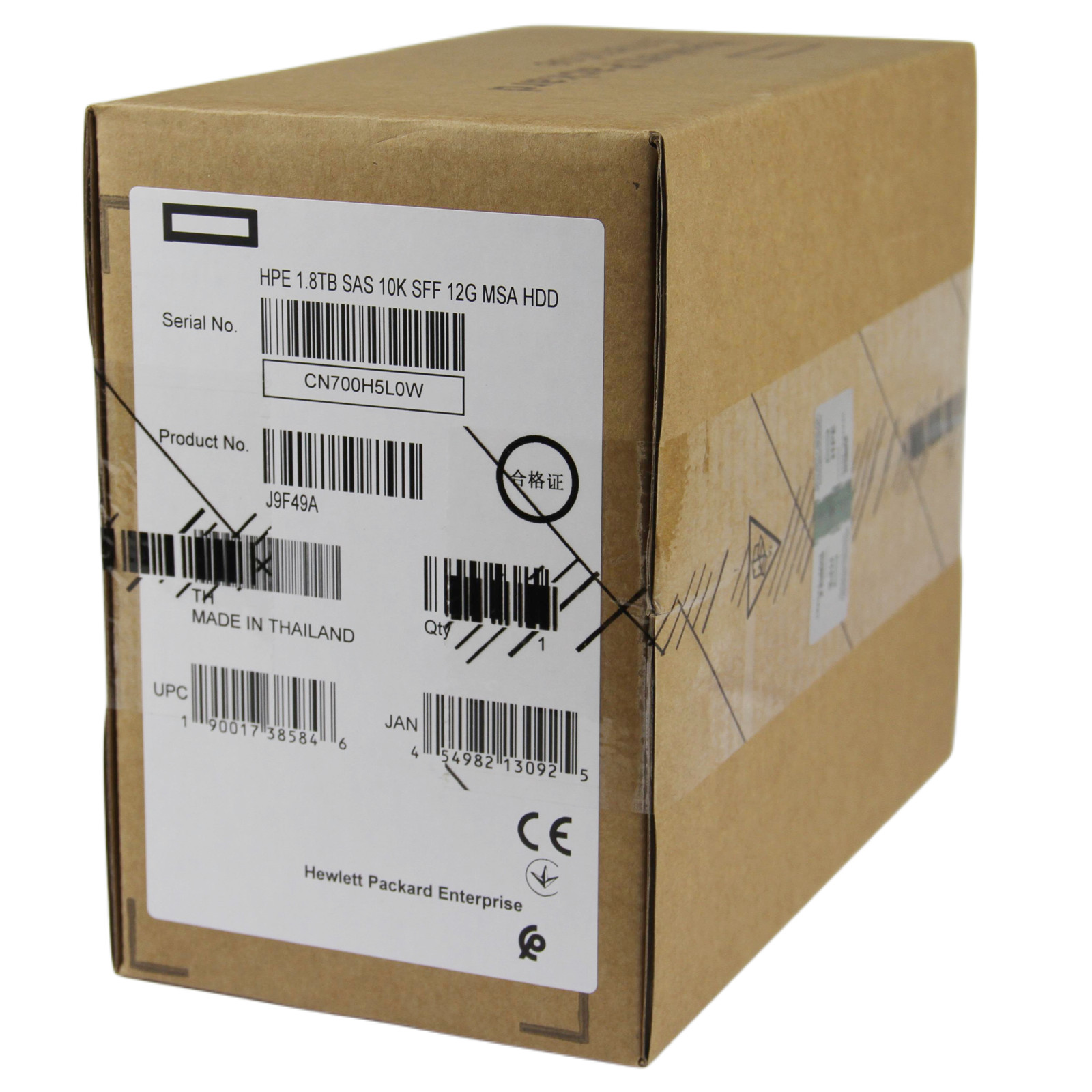 HPE J9F49A MSA 1.8TB 2.5″ SAS 10K 12G SFF BC HDD Hard Drive 787649-001 New -US