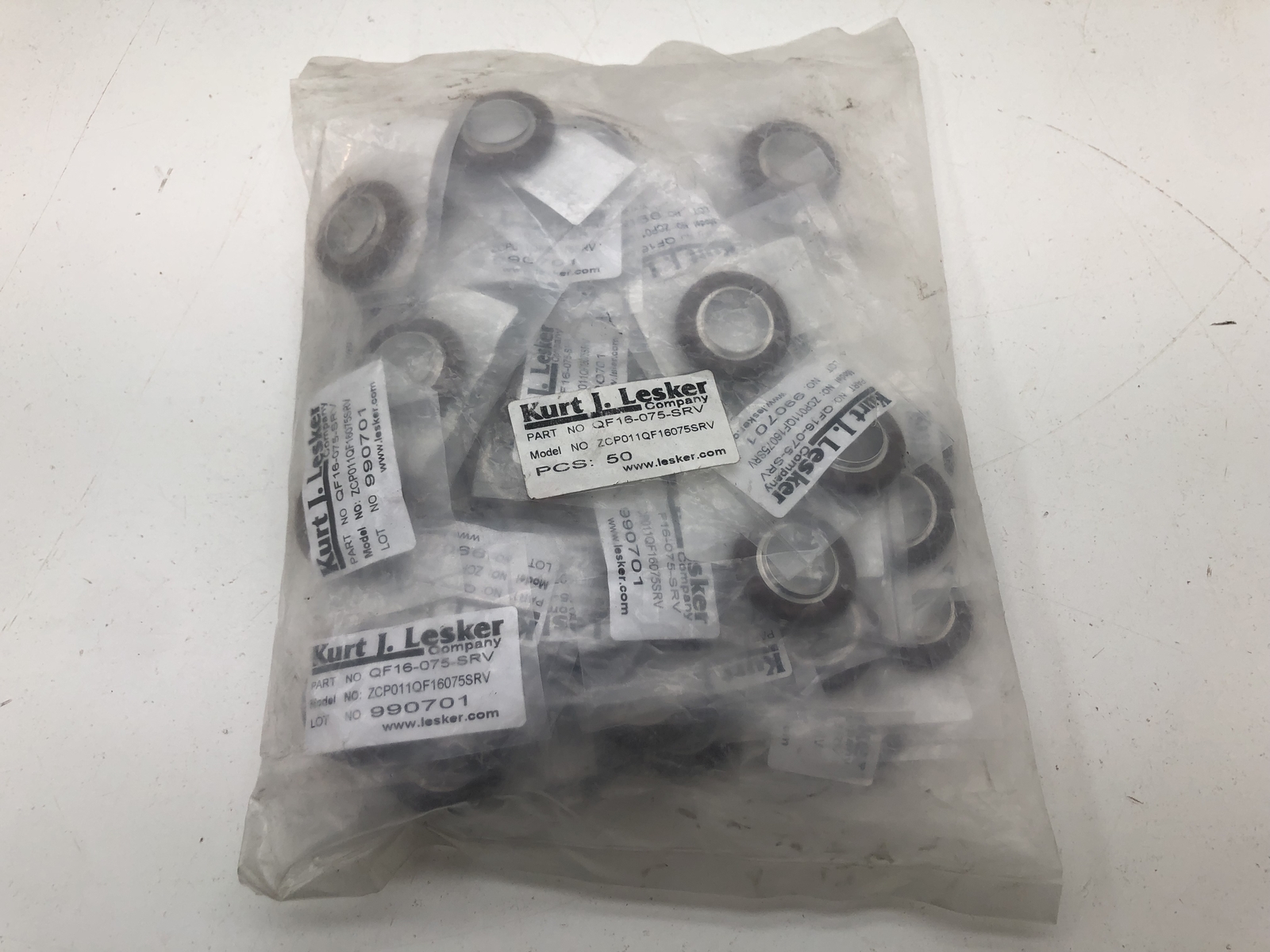 (QTY.50) KURT J. LESKER QF16-075-SRV CENTERING RING SEAL