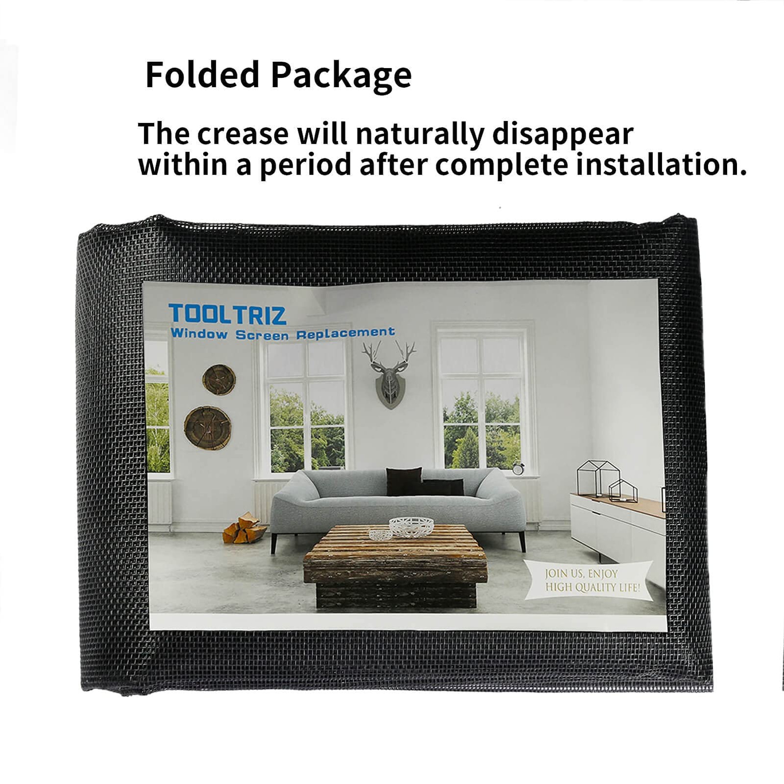 Tooltriz Pet Proof Window Screen Replacement, 60“ x 100” x 100″, Black