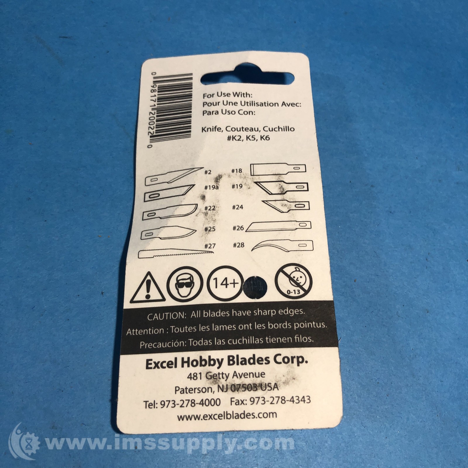 Excel Blades 20022, Pack of 5 Curved Edge Blade FNFP