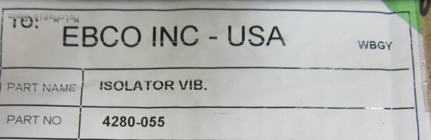 EBCO 4280 055 VIBRATION ISOLATION MOUNT LOT OF 4 4280055