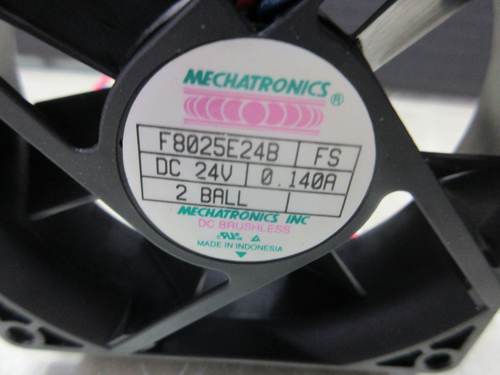 MECHATRONICS CNC COOLING FAN F8025E24B FS DC24V 0.140A 2BALL DC CNC