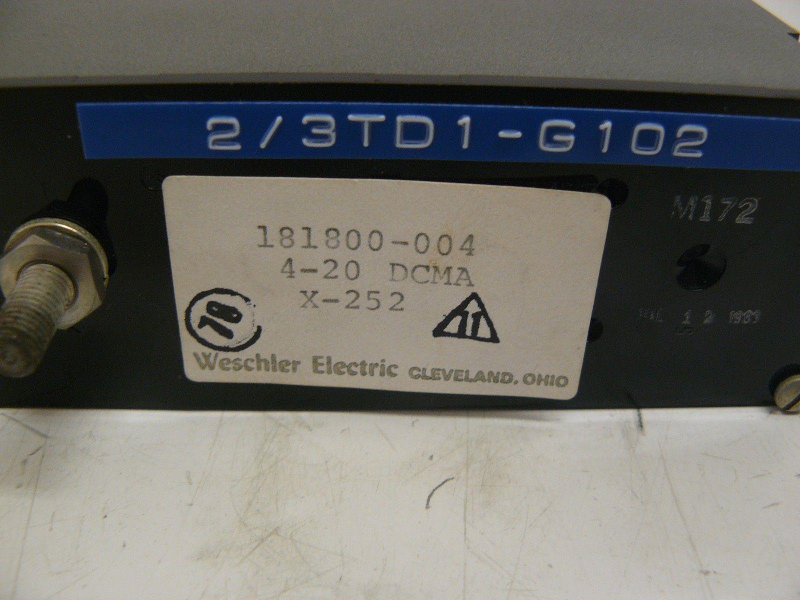 NEW WESCHLER ELECTRIC X-252 INDICATOR 0-30 DEGREE F PANEL METER 4-20 DCMA