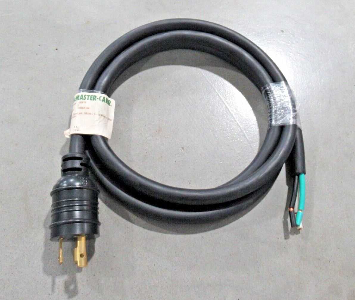 McMaster-Carr 70355K106 Turn Lock Power Cords NEMA L6-30, 250V AC, 8′ *NEW*