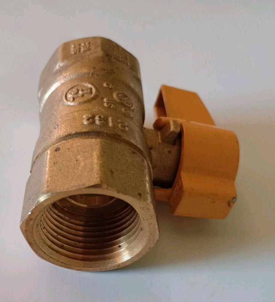 QTY 3 – GBV02, 3/4″ FNPT BRASS SHUT-OFF VALVES, LPG BALL VALVE 175G, FREE SHIP