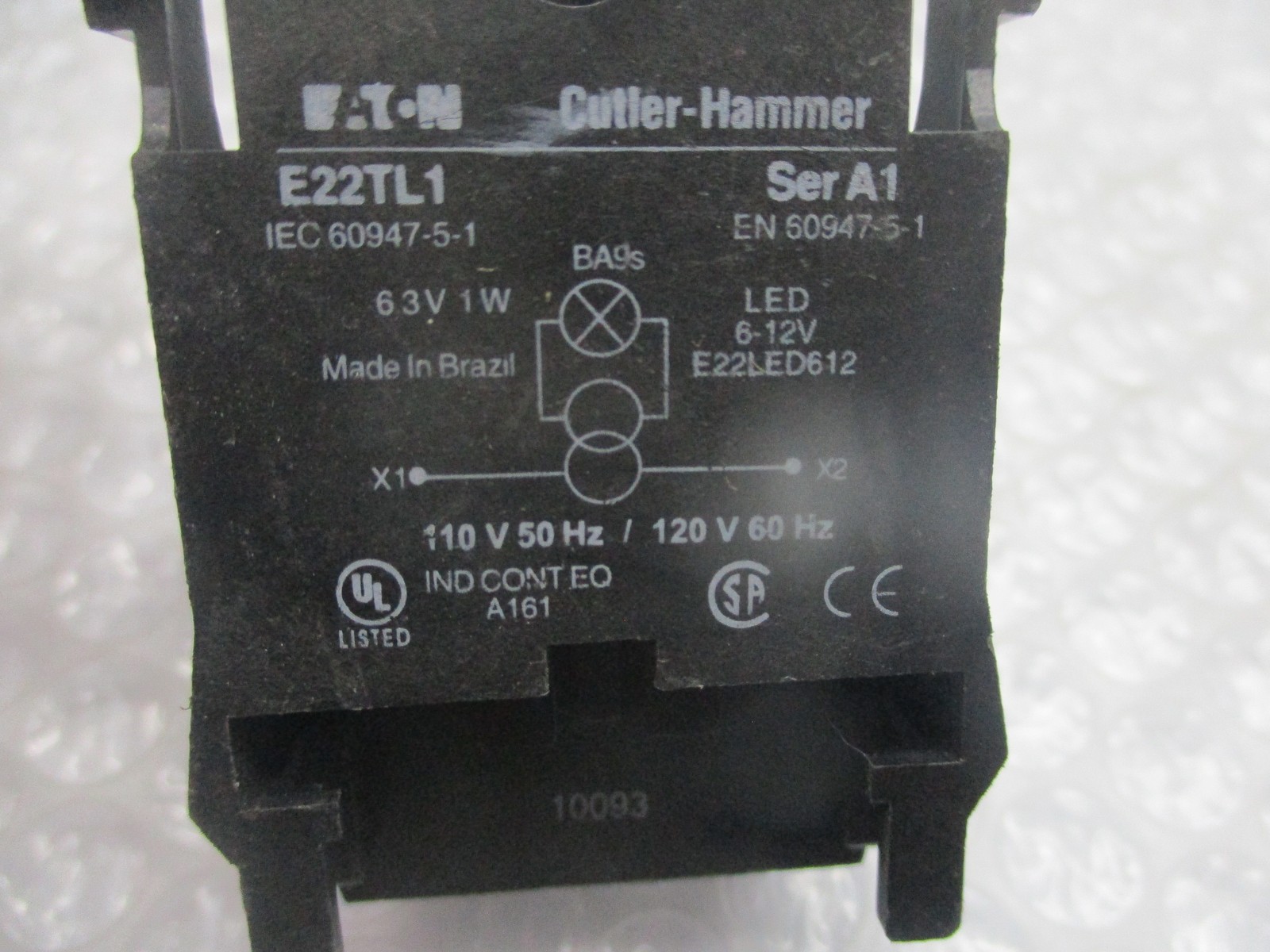 EATON E22TL1 SER. A1 CONTACT BLOCK NSNP