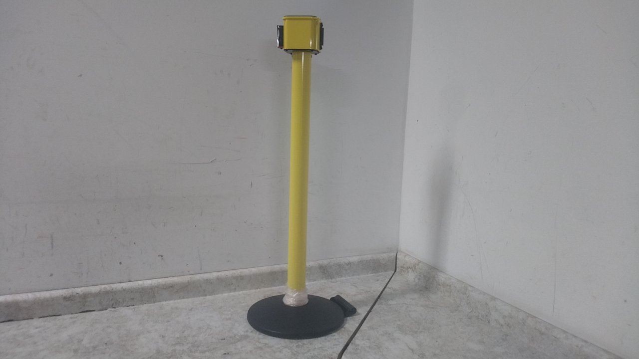 Retracta-Belt PM412-30YA-BYD 2 In Belt Width 30 Ft Belt L Barrier Post with Belt