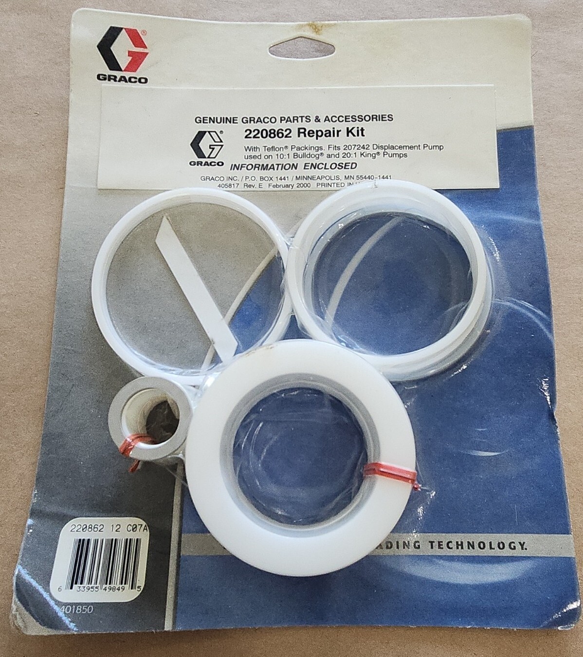*BRAND NEW* Graco 220862 Pump Repair Kit 10:1 Bulldog & King Pumps + Warranty!