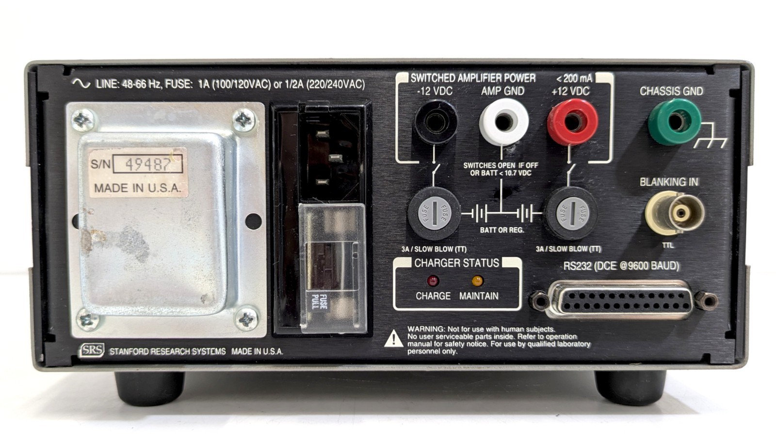 SR560 [Operation Tested] Low Noise Voltage Preamplifier SRS S/N:49487
