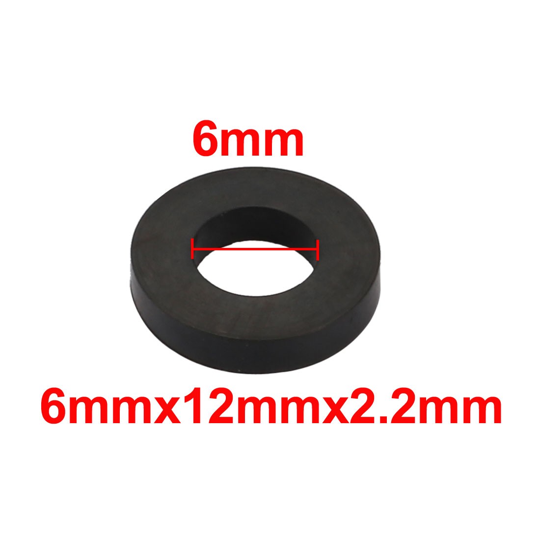 16Pc Black Rubber Round Flat Washer Assortment Size 6x12x2.2mm Flat Washer
