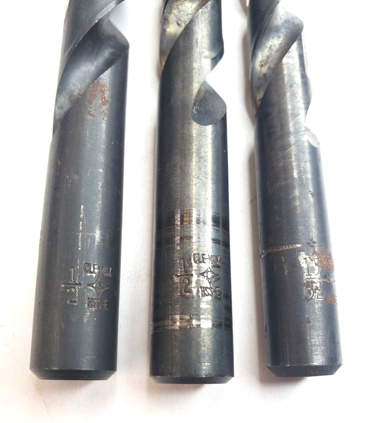 ASSORTMENT CLEVELAND CLE-MAX 15/32″ & 1/2″ CUTS HSS-E LOT OF 3