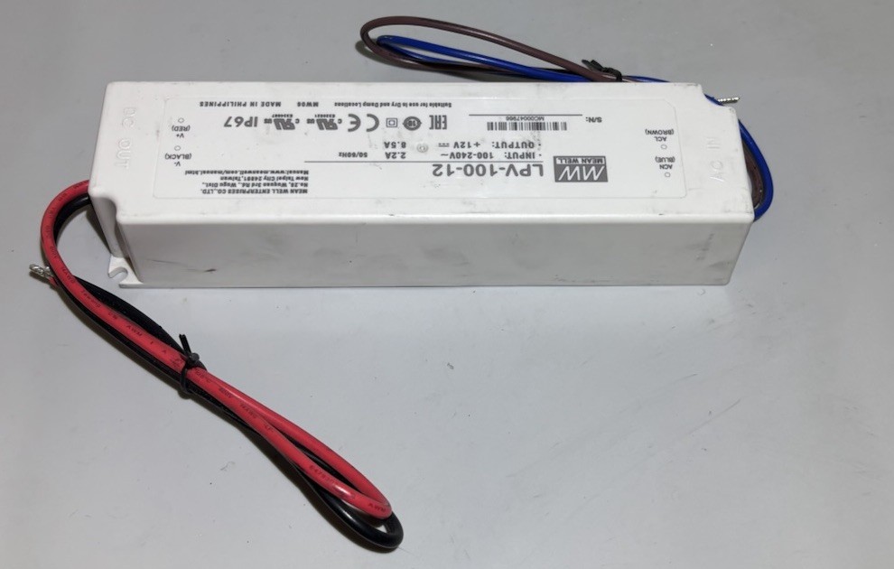 Mean Well C.V Transformer LPV-100-12 Waterproof Outdoor 100W 8.5A 12V Output