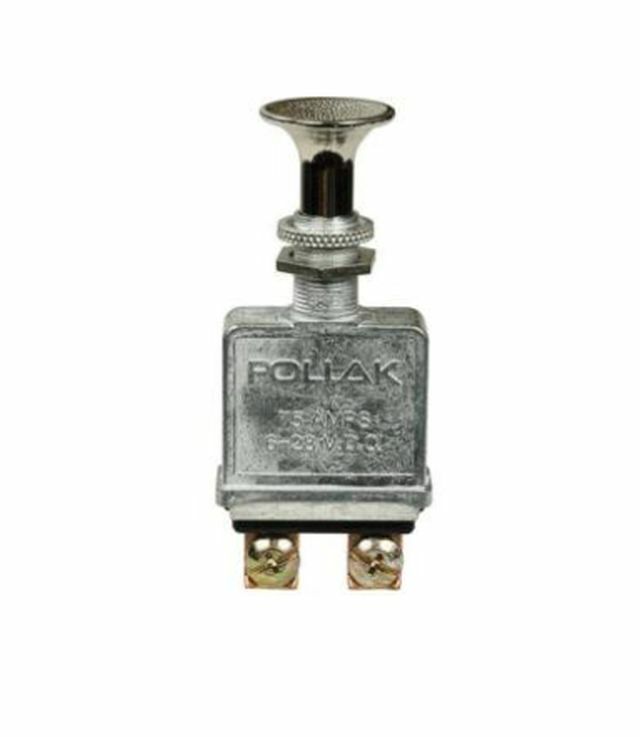 Pollak 35-306 Push-Pull Switch- 75 Amp- Chrome Knob (35-406) ( Pack of 1)