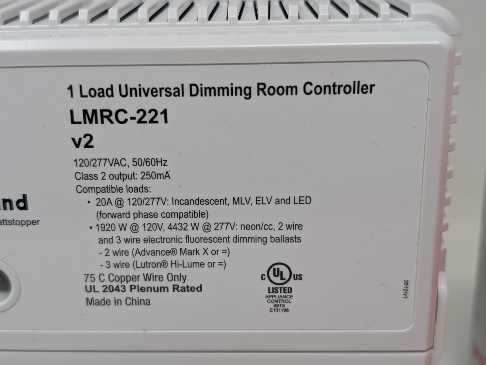 Legrand Wattstopper LMRC-221 v2 Universal Dimming Room Controller (59)