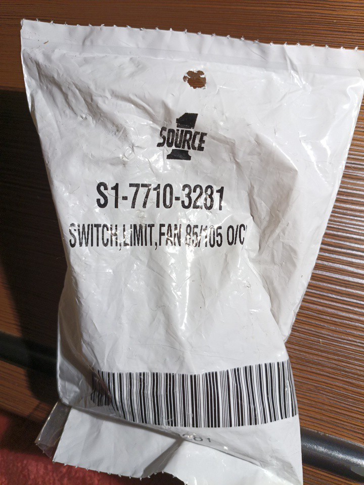YORK S1-7710-3281 Fan Limit Switch 105/85F Replacement S1-7710-3281