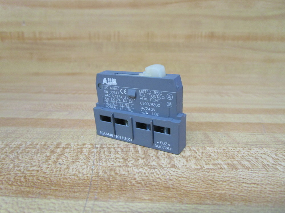 Asea Brown Boveri 1SAM401901R1001 ABB Auxiliary Contact Block