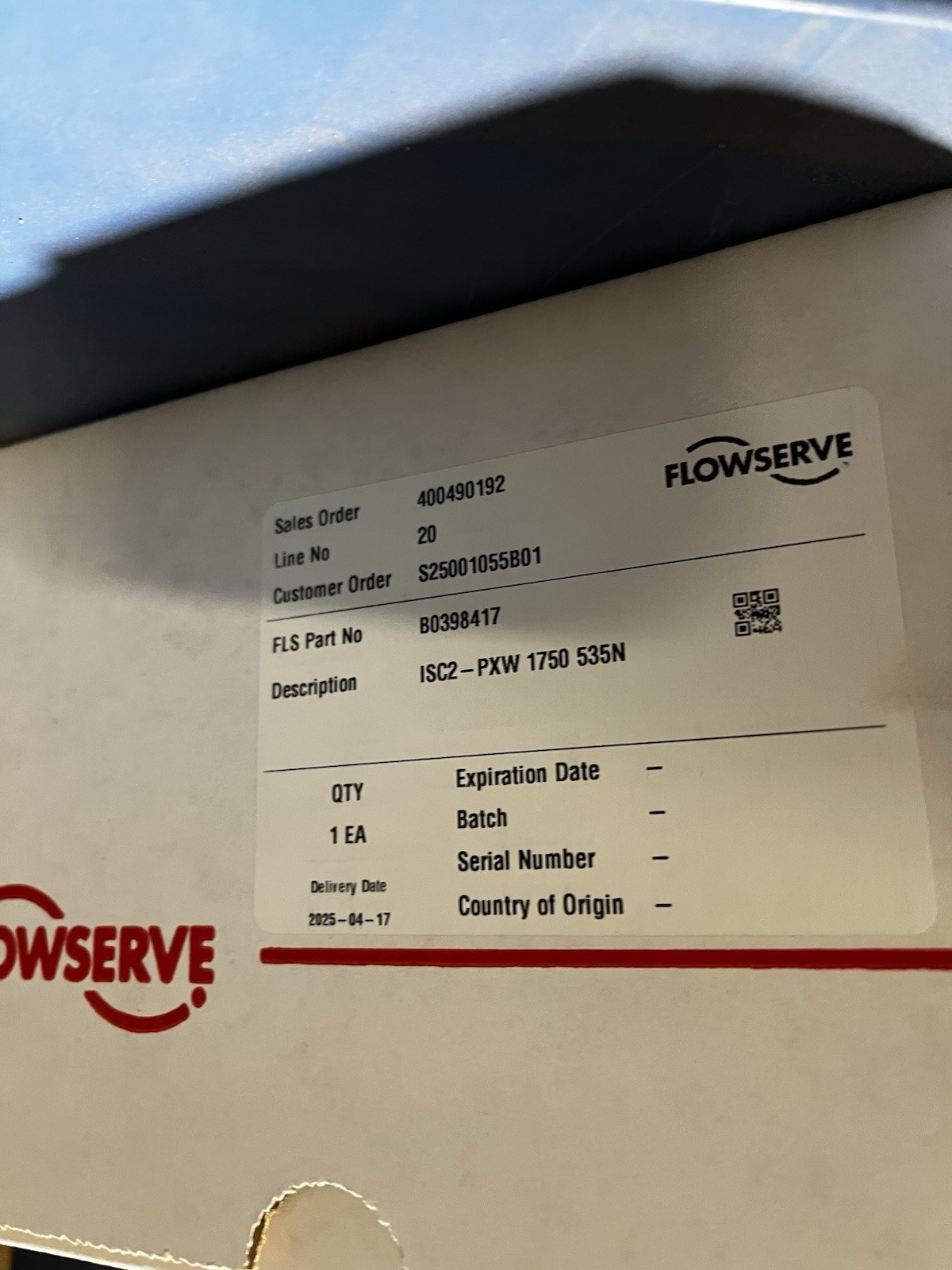 New Sealed FLOWSERVE ISC2-PXW 1750 535N Mechanical Seal 1.75” New In Box 2025