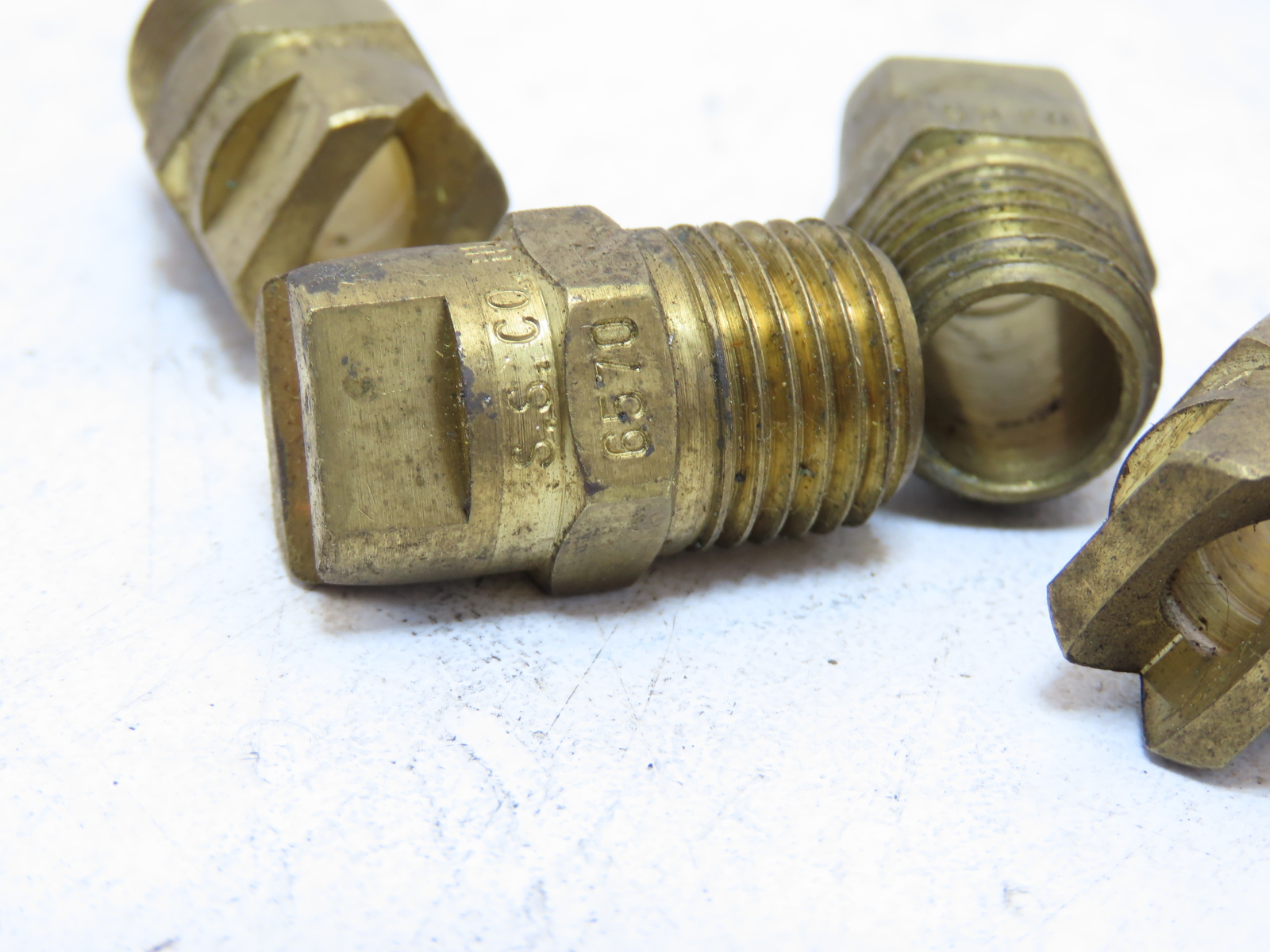Steinen Type V 6.0 80 Deg Fan-Jet Flat Spray Nozzle 1/4 MPT NPT Brass QTY 4″