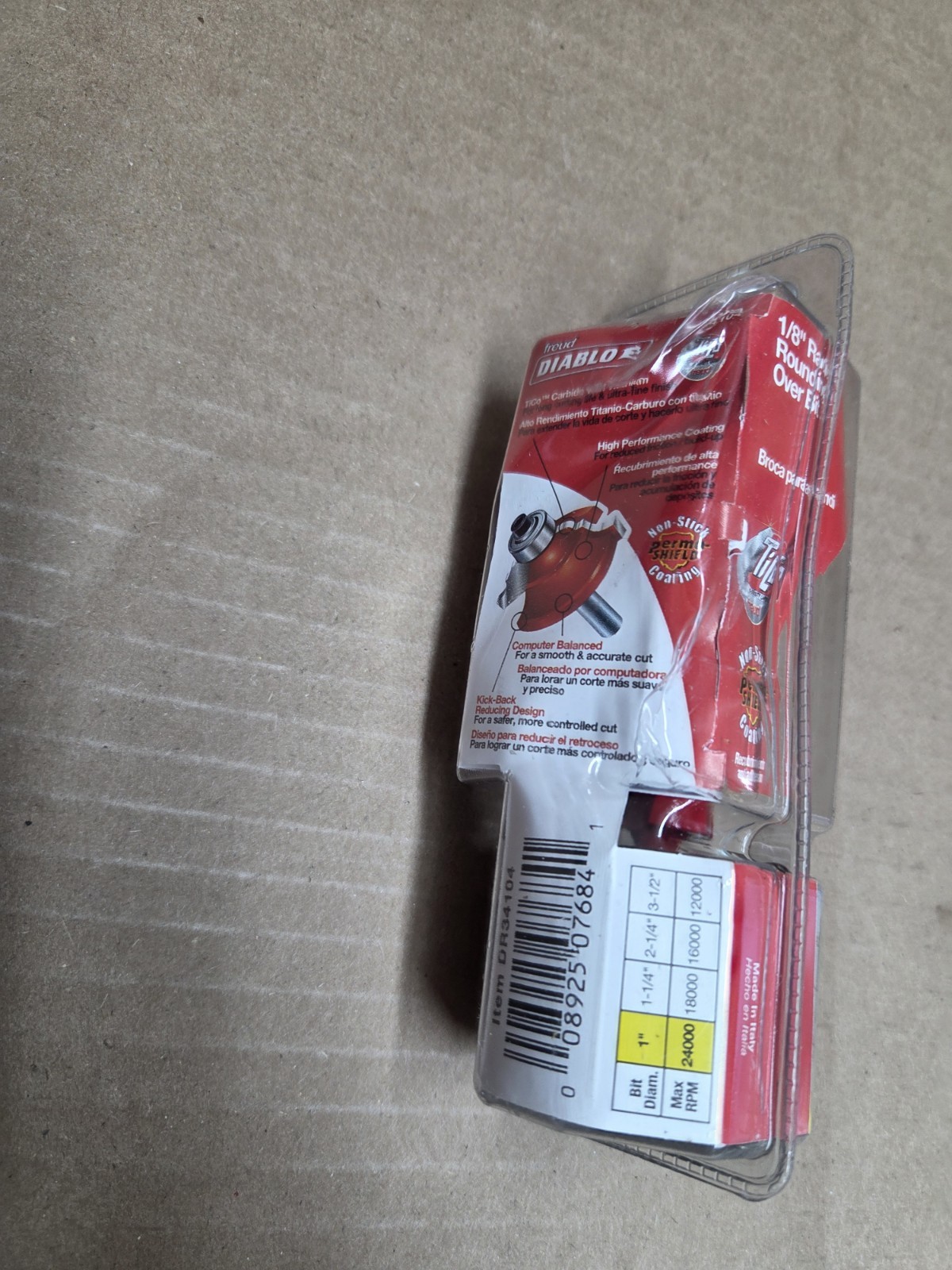 NEW Diablo DR34104 Carbide Rounding Over Router Bit 3/4 Dia. x 1/8 x 2-3/16 in.