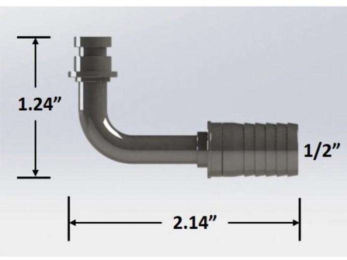 Fittings Inc 7093 WunderBar Inlet to 1/2″ Barb Elbow, LOT OF 58, SHIPSAMEDAY