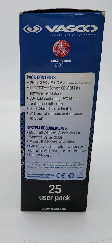 VASCO DIGIPASS PACK FOR REMOTE AUTHENTICATION 25 PIC /25 USER PACK