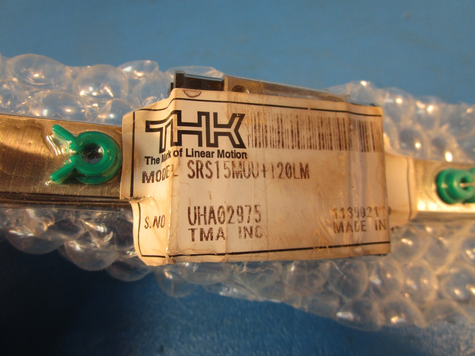THK, SRS15MUU + 120LM, One SRS15M Linear Guide Block on a 120mm Rail