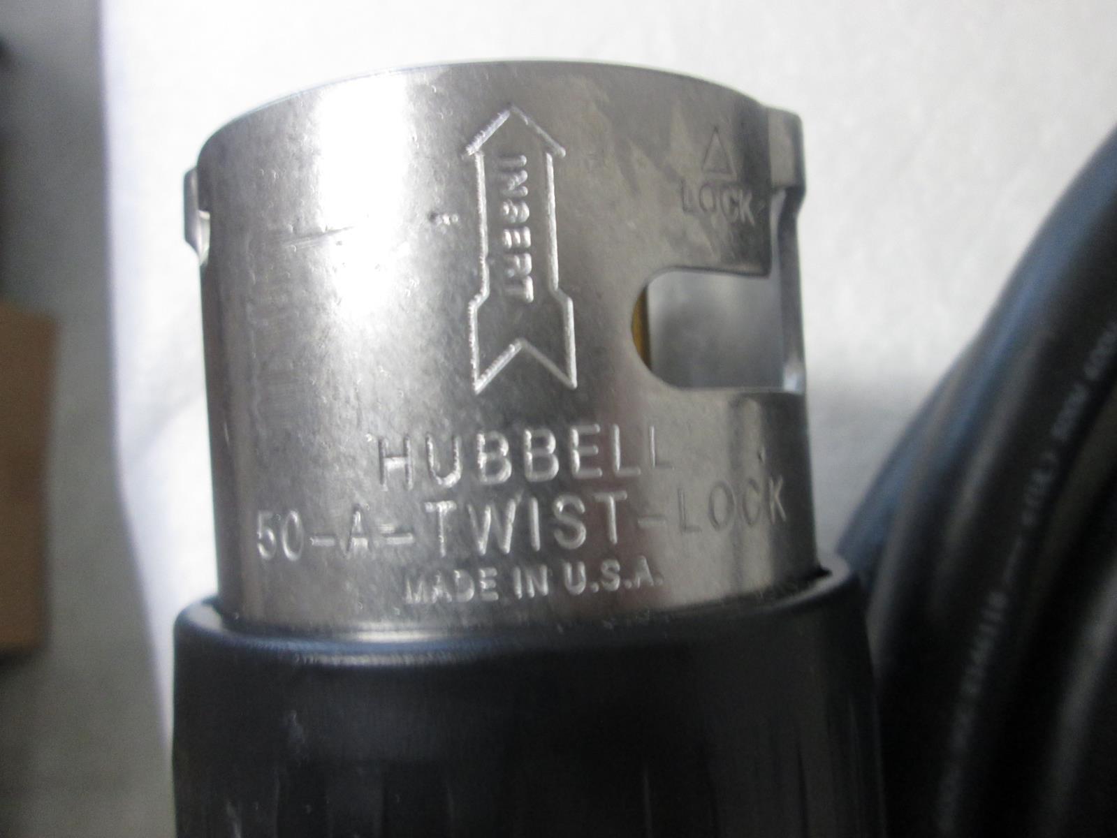 HUBBELL 50-A-TWIST-LOCK ASSY LAPP KABEL STUGART OLFLEX P/N 321003 9AWG 600V S00W