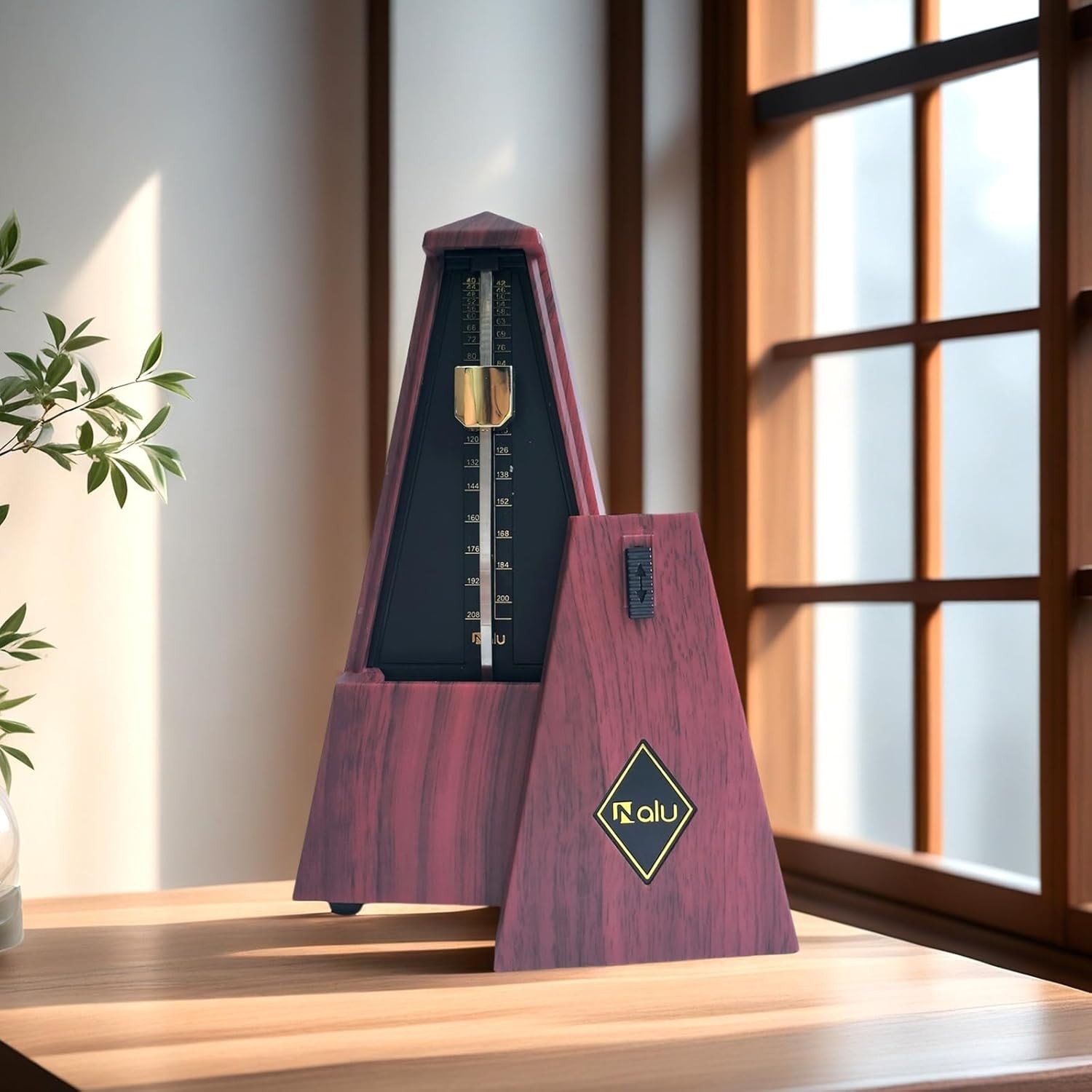 NALU Metronome – Classic Mechanical Wind-Up Design with Bell for Piano, Guitar,