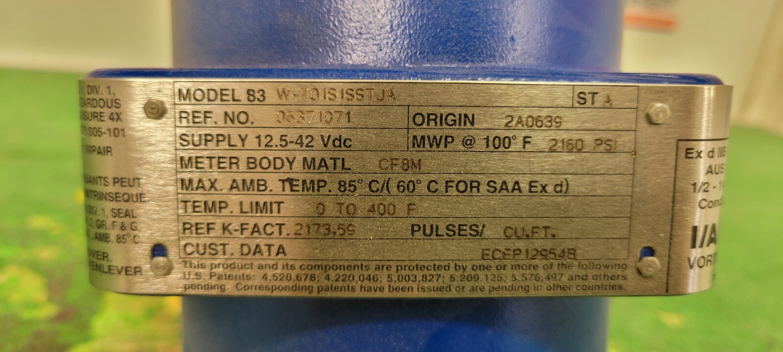 ⚡FOXBORO I/A SERIES, 83 VORTEX 1″ FLOWMETER PESSCO IS OFFERING 1 G092923-5 🗽