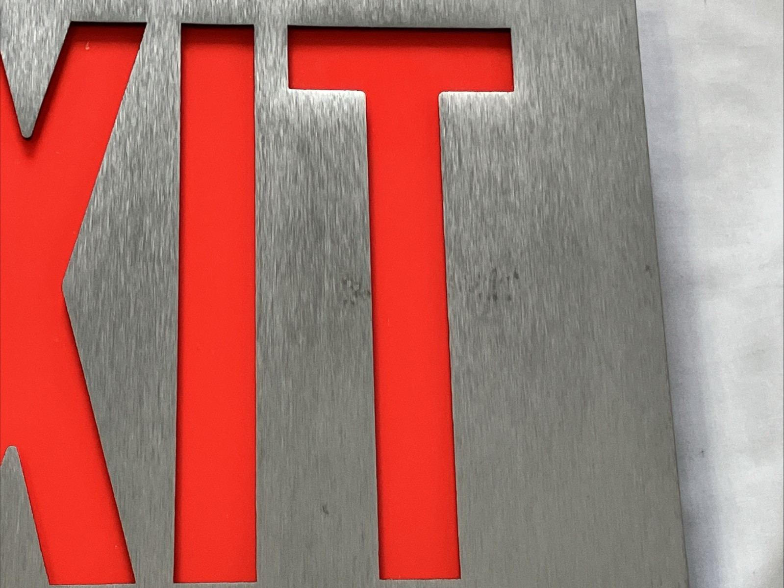 LITHONIA LIGHTING LES1R-120/277 Emergency Red EXIT Sign LED Single Face Die Cast