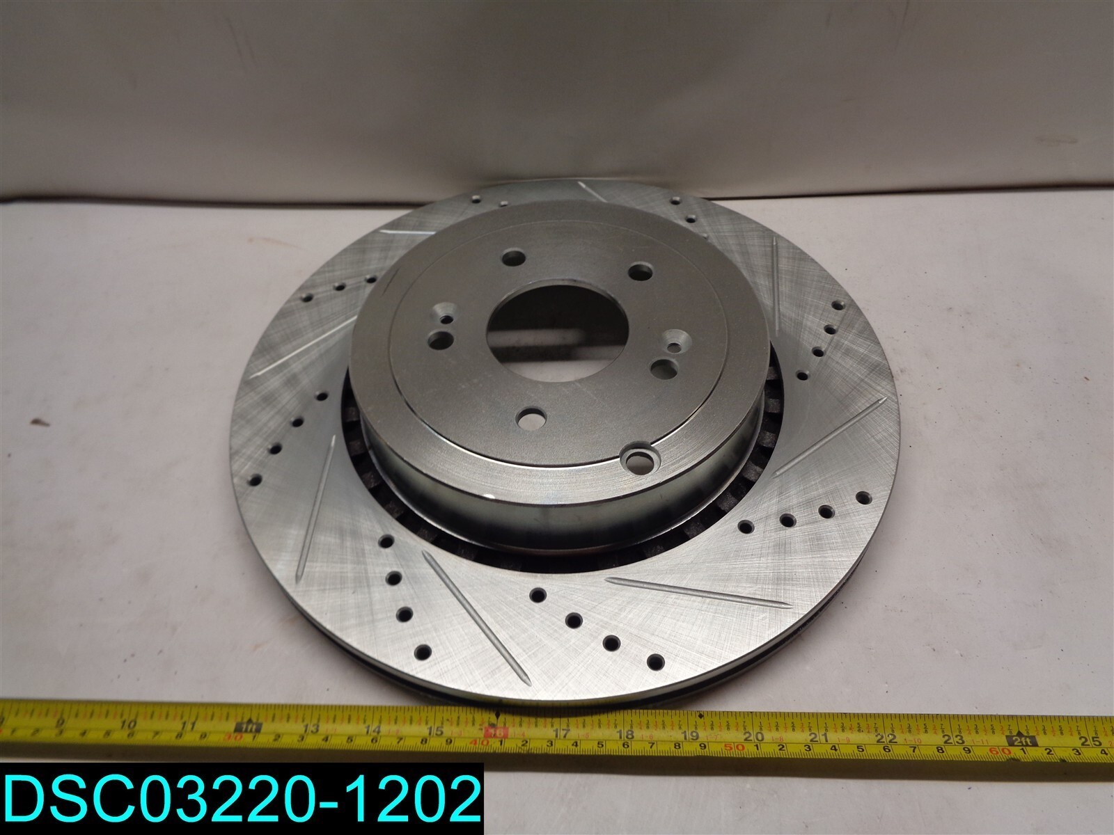 For Kia Stinger 18-20 Brake Rotor DFC Premium Drilled & Slotted Rear Passenger