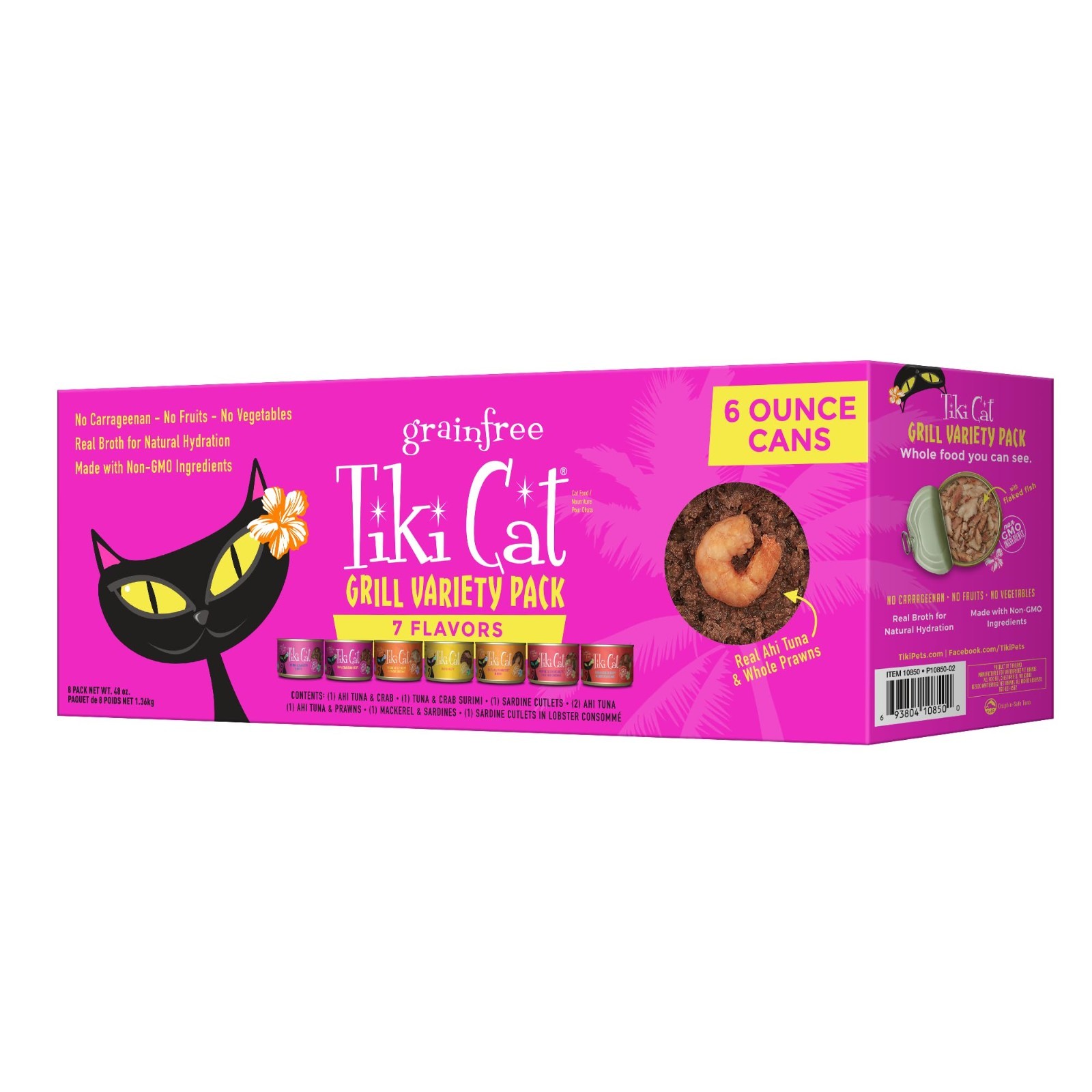 2 PACK Tiki Cat Grill, Tuna & Crab Surimi, High-Protein and 100% Non-GMO, 8 ct