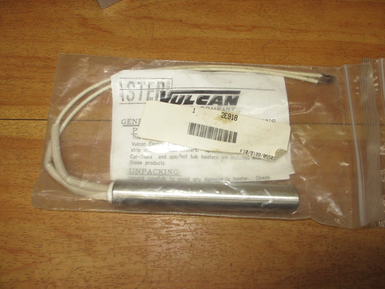 Vulcan TB6214B (LOT OF 2) *NEW* Swaged Cartridge Heater 550W 2E918 KLJ