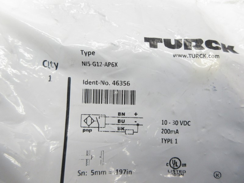 TURCK NI5-G12-AP6X 46356 10-30VDC NSMP